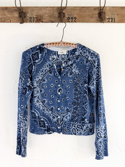 Your Everything Cardigan Sweater - Bandana Patchwork Indigo