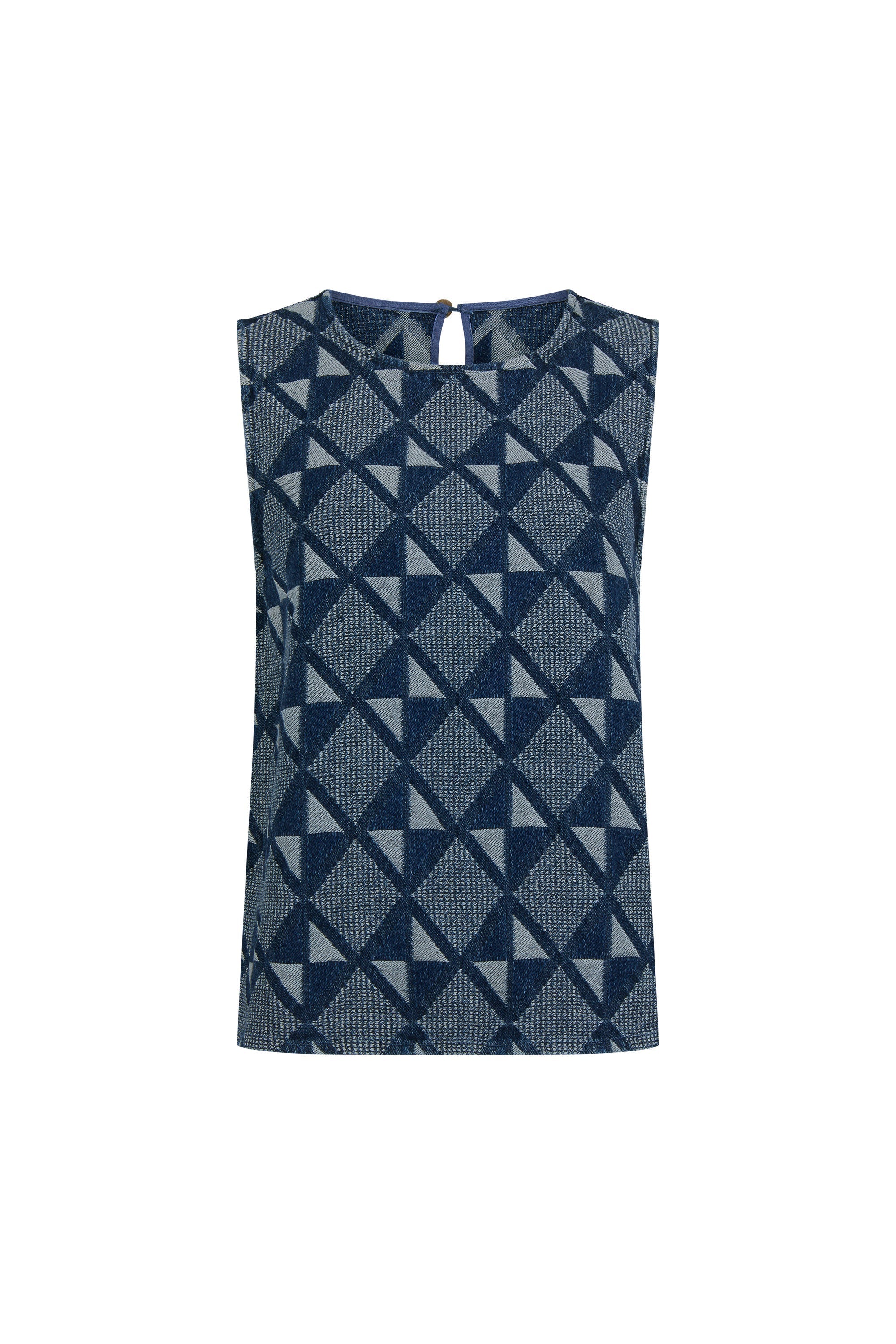 Sim Top In Abstract Denim