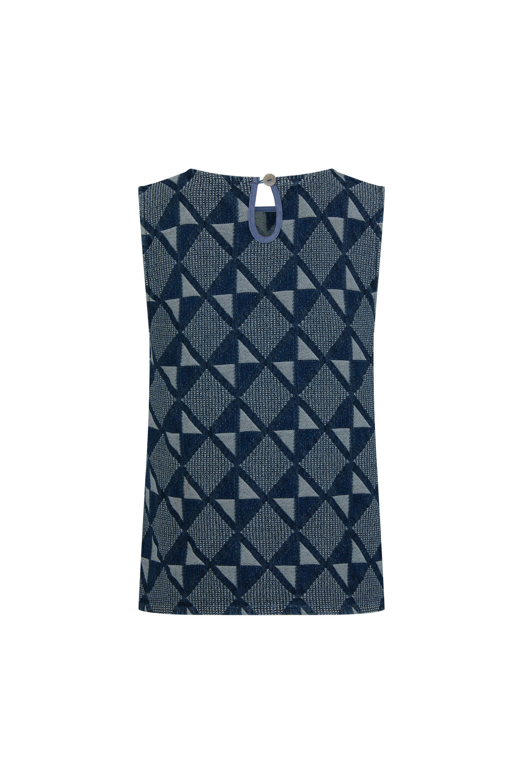 Sim Top In Abstract Denim