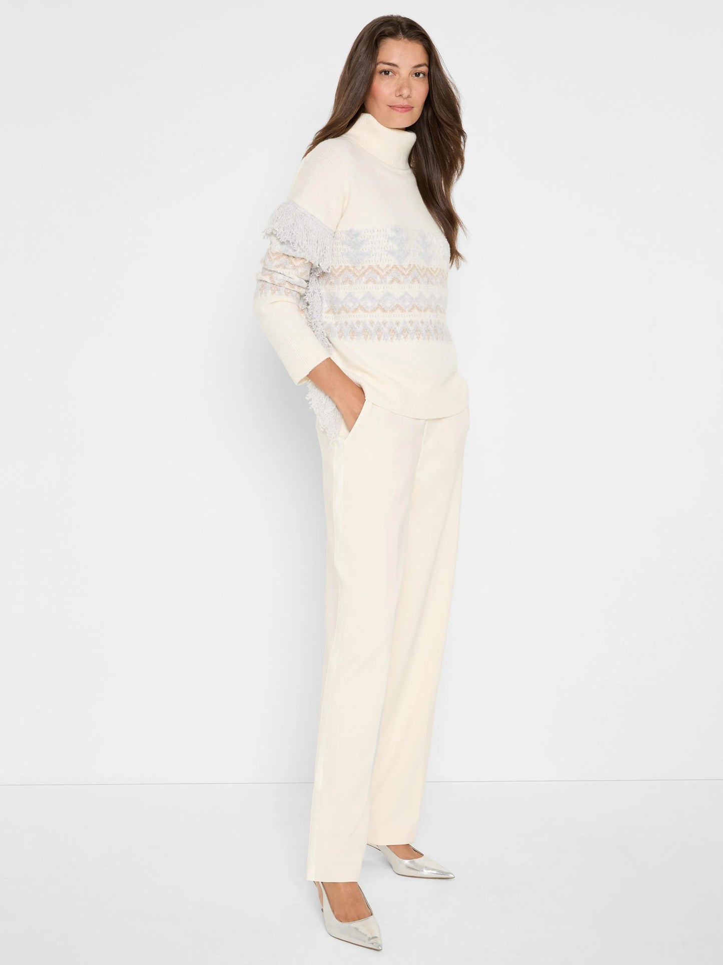 Trimmed Fringe Sweater