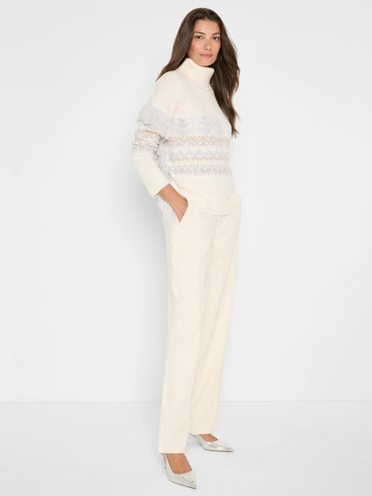 Trimmed Fringe Sweater