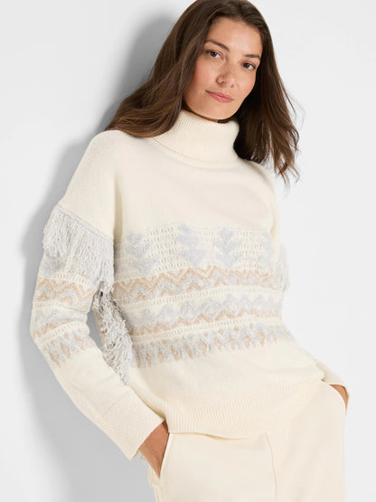 Trimmed Fringe Sweater