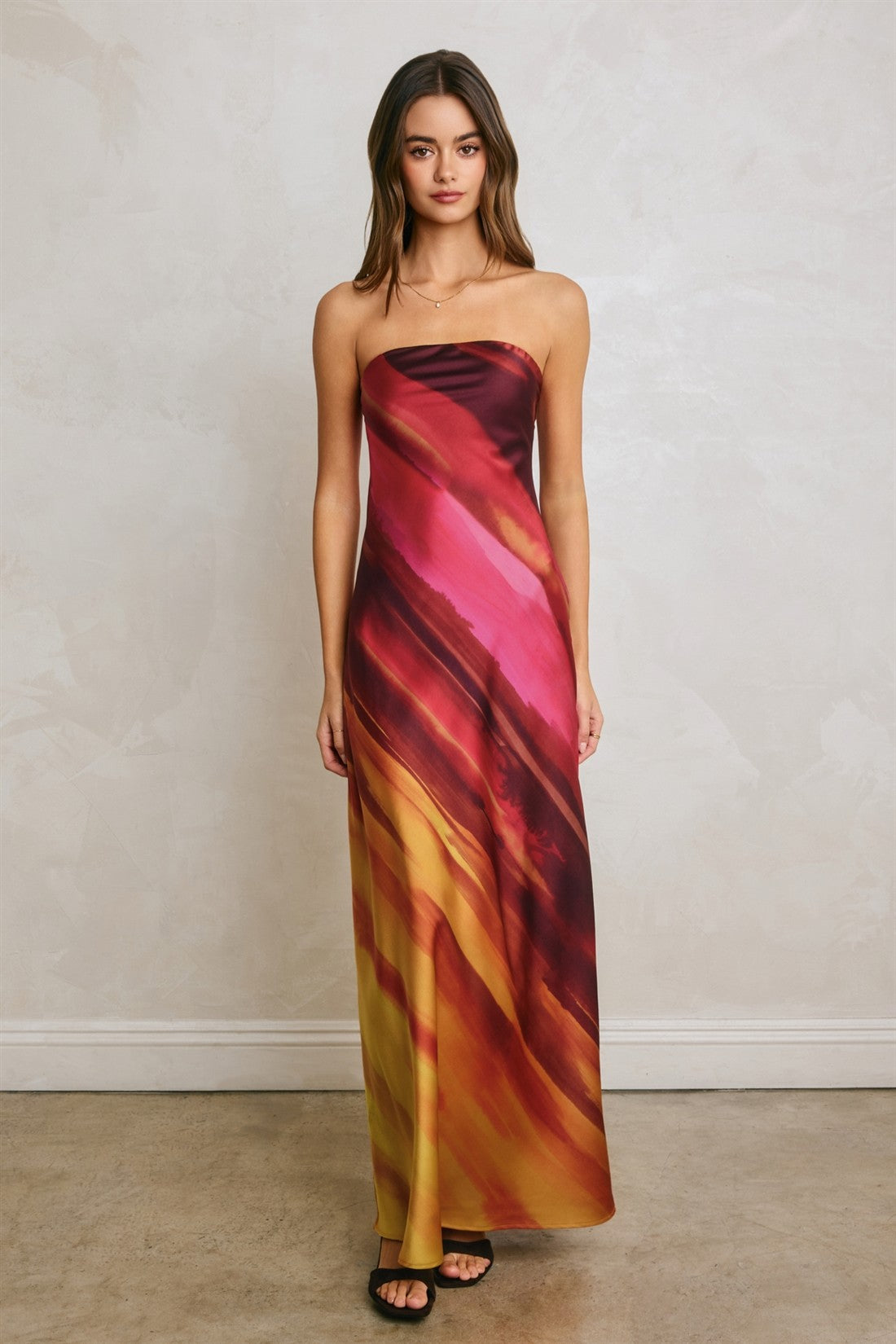 Waitlist 8/2 • Lori Sleeveless Stripe Print Maxi Dress Red