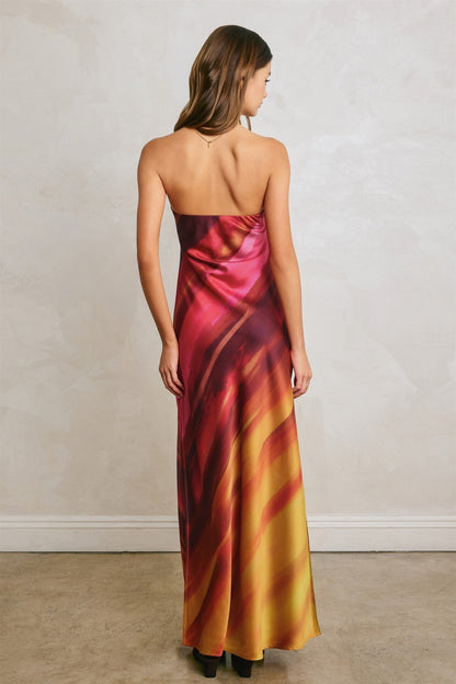 Waitlist 8/2 • Lori Sleeveless Stripe Print Maxi Dress Red