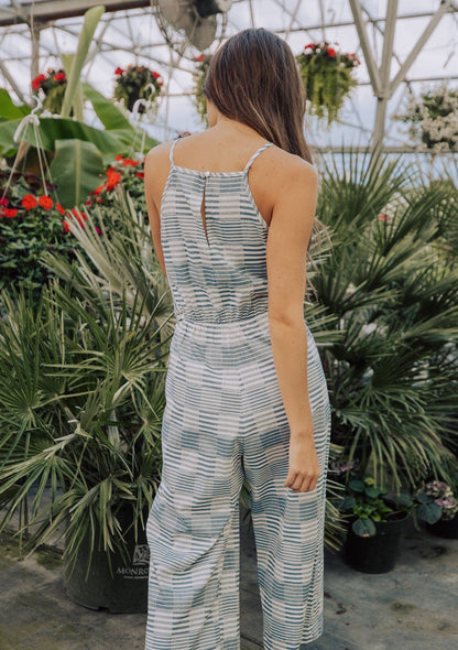 Aleda Striped Tie Front Jumpsuit