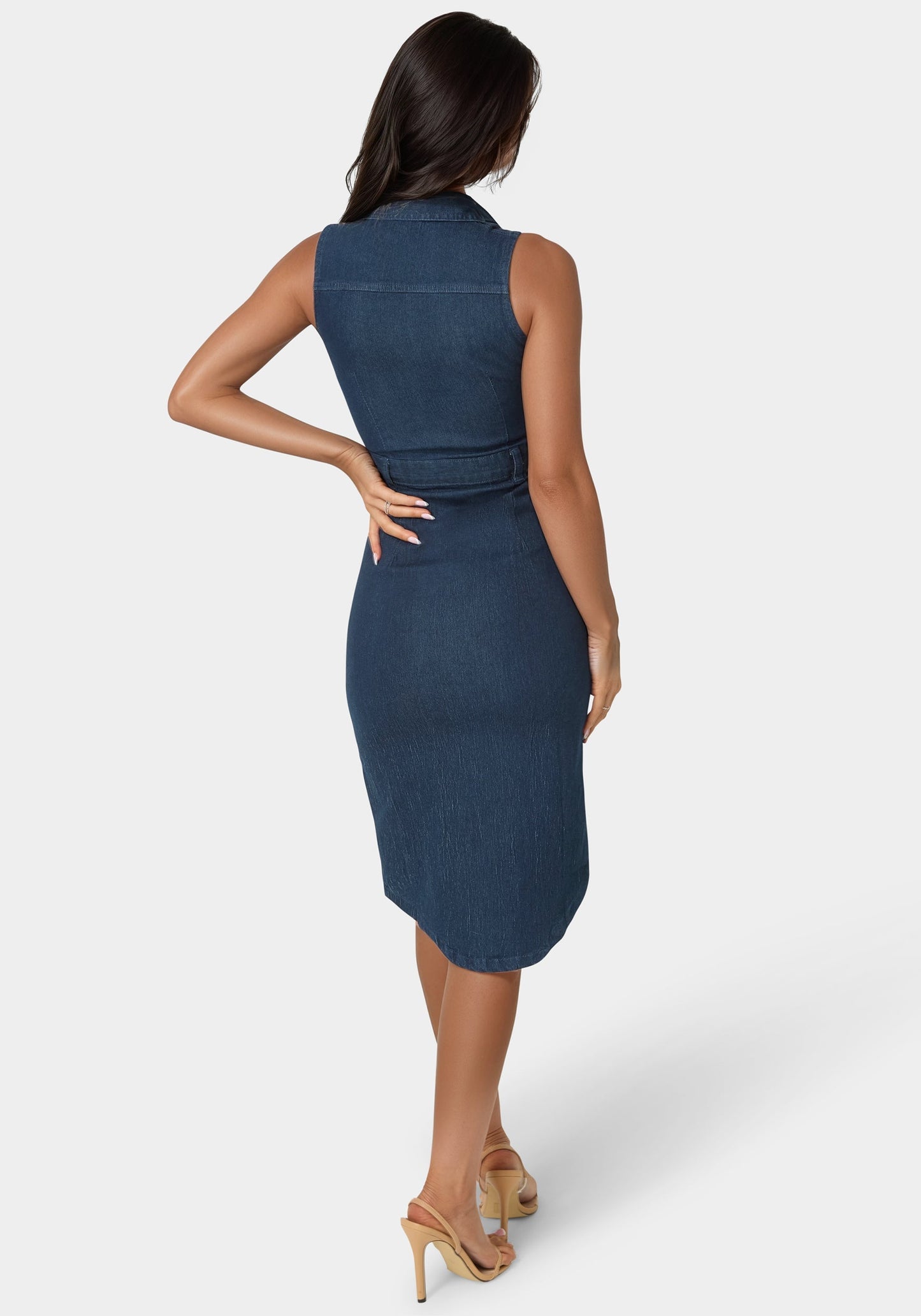 The Sleeveless Midi Shirt Dress