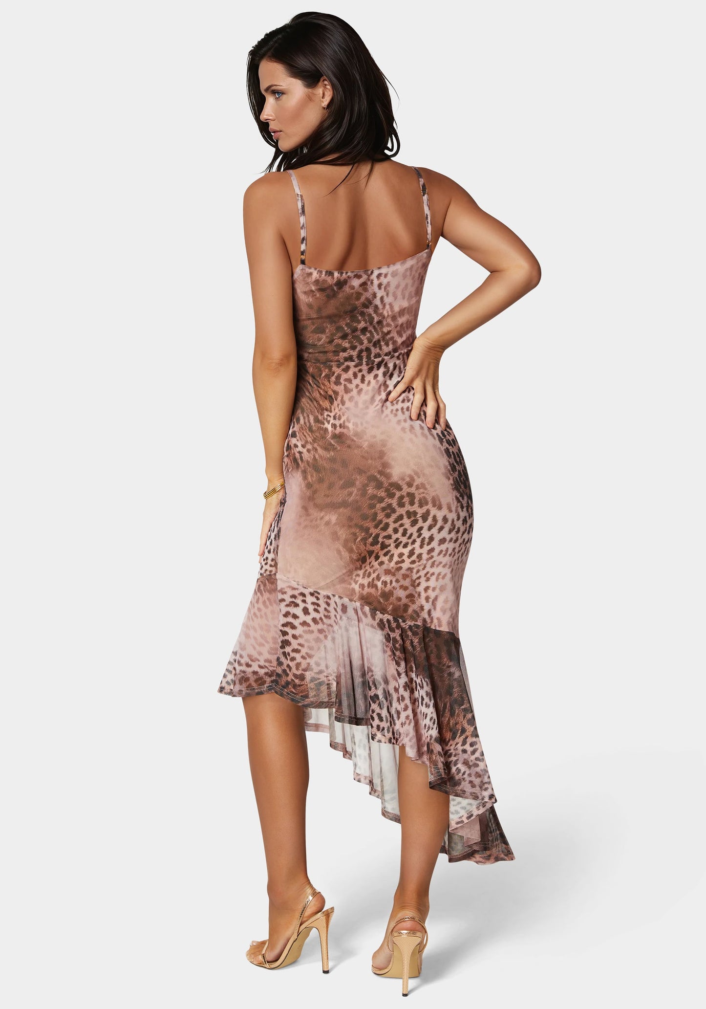 Cascade High Low Mesh Dress