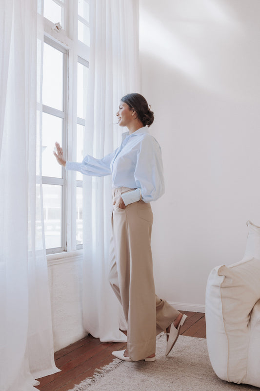 Adrian Adjustable Waist Pants - Taupe