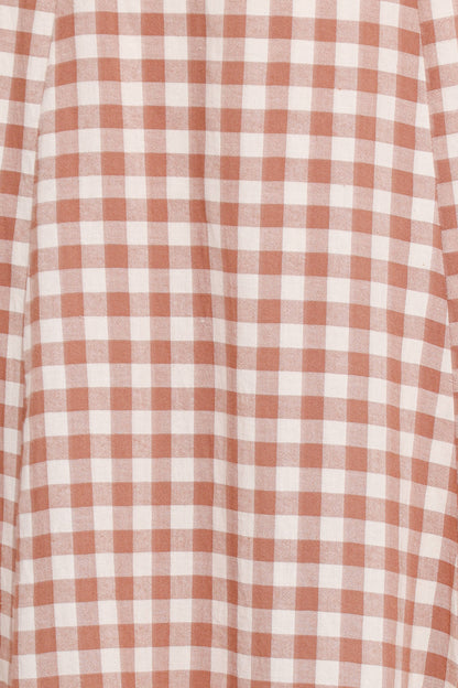 Alexander Maxi Skirt - Tan Gingham