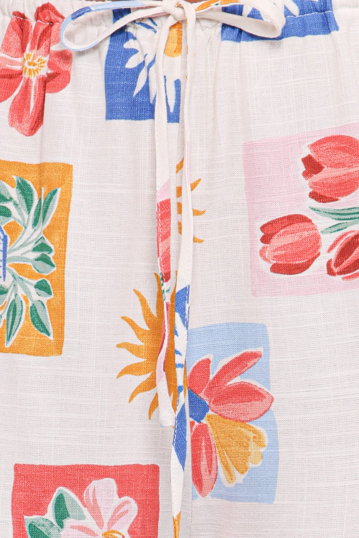 Amicia Wide Leg Pant - Tulip Stamp
