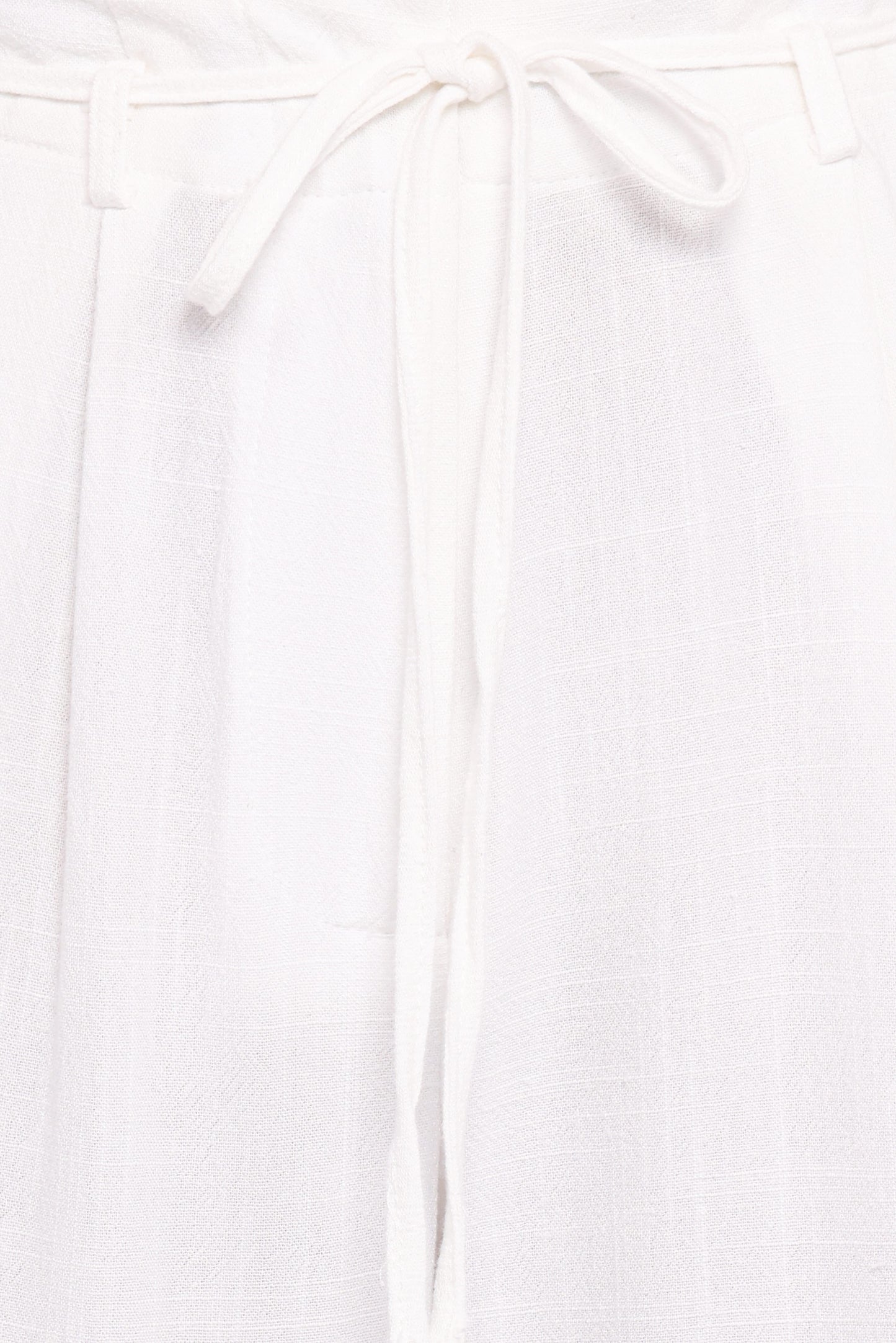 Andrew Wide Leg Linen Blend Pant - White