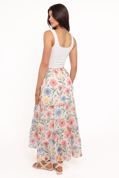 Dahlia Tiered Skirt - Pastel Floral
