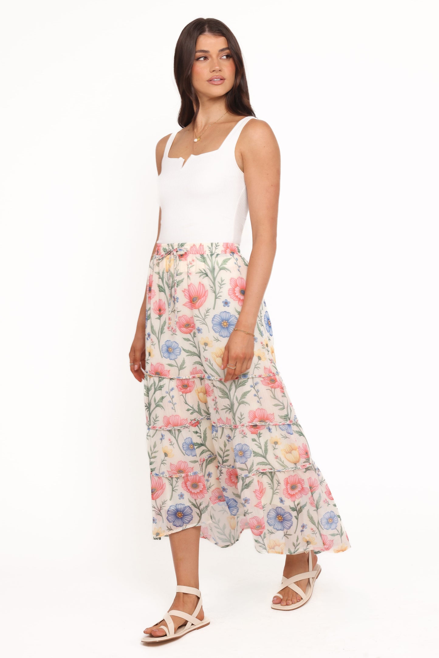 Dahlia Tiered Skirt - Pastel Floral
