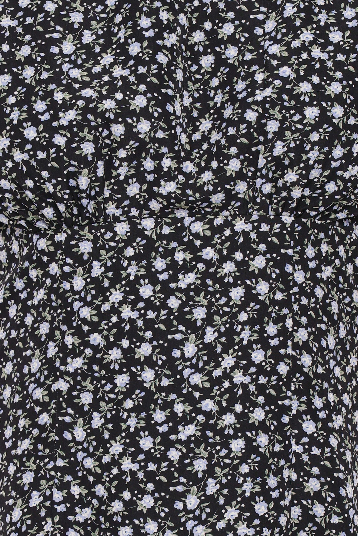 Carmina Mini Dress - Black Ditsy Floral