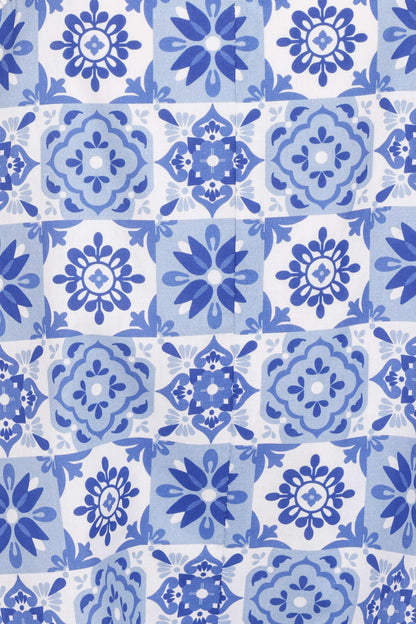 Belle Playsuit - Blue Tile