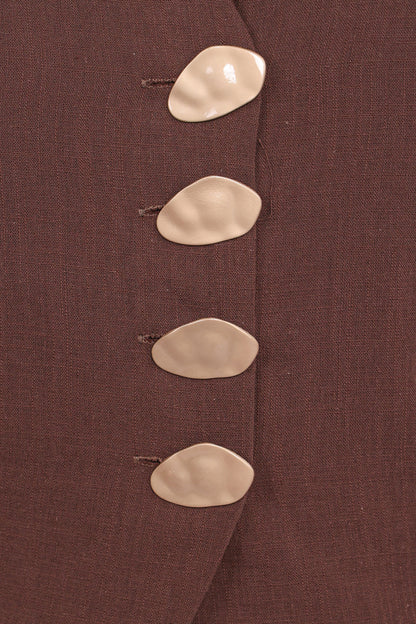 Bethany Satin Pant Set - Brown